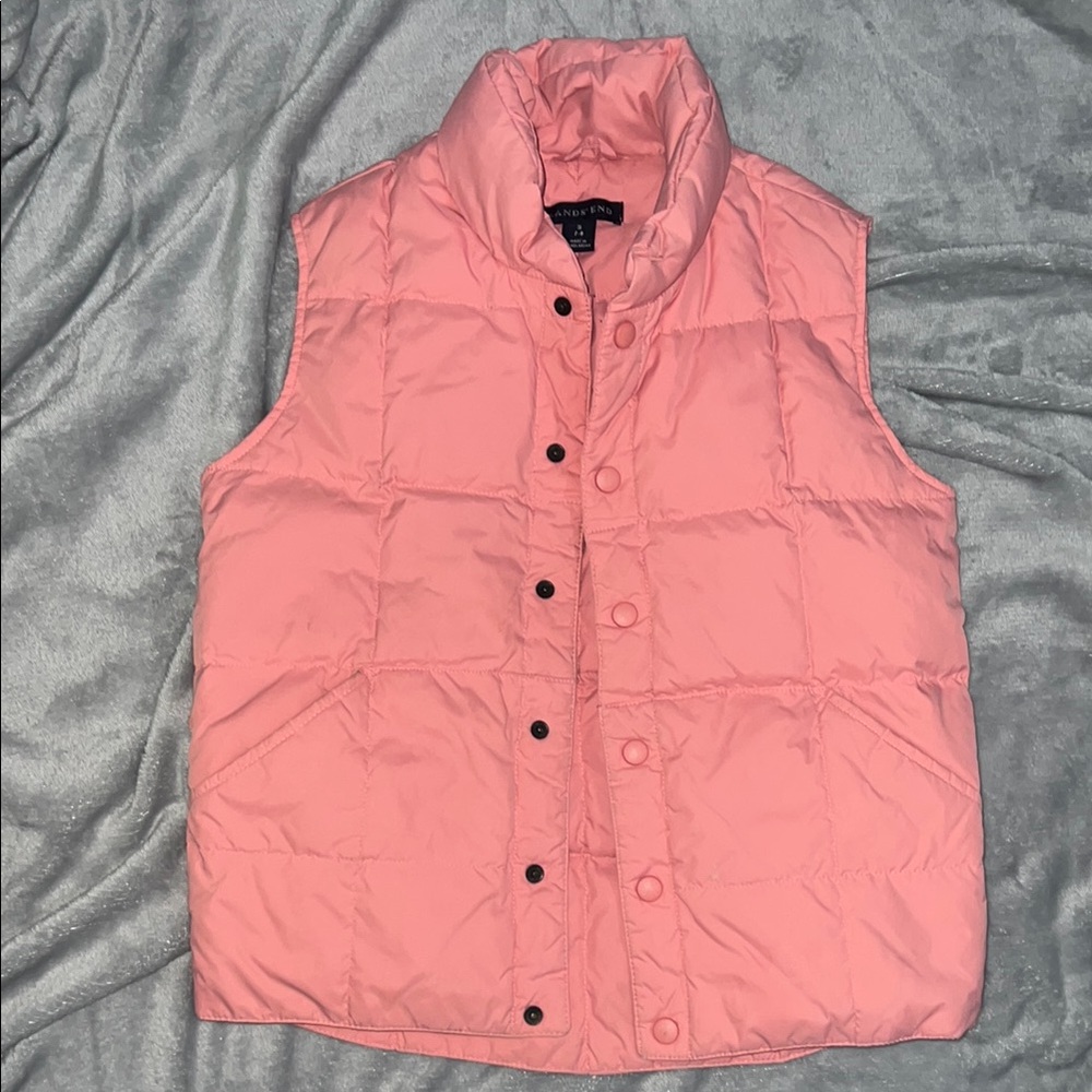 Lands' End Pink Kids Puffer Vest